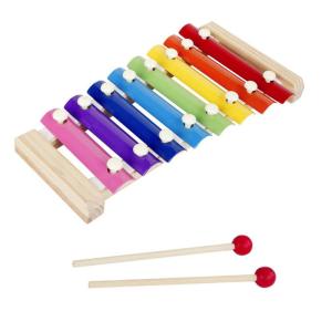 木製楽器 おもちゃ コンパクトな木製パーカッション楽器 8鍵 木琴 打楽器 知育玩具 子供のギフト｜relawer