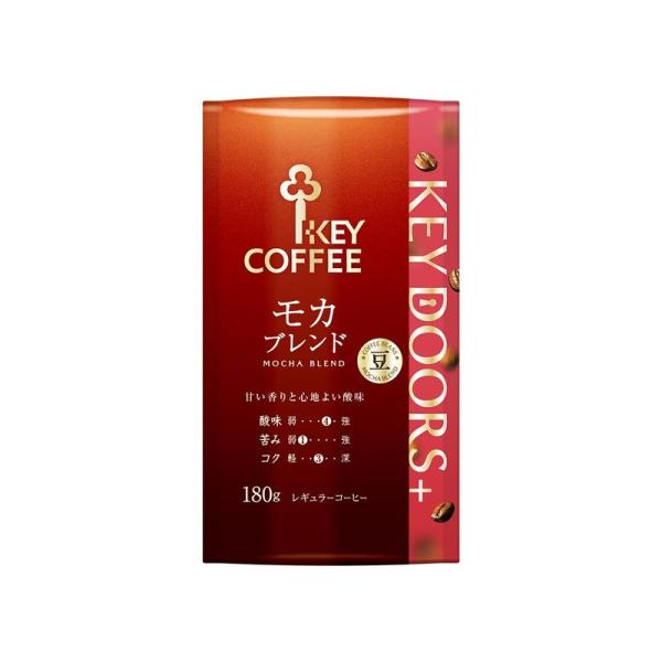 キーコーヒー KEY DOORS+ モカブレンド 豆 (LP) 180g×3個