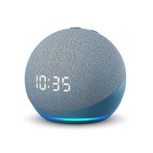 Echo Dot (エコードット) 第4世代 - 時計付きスマートスピーカー with Alexa、トワイライトブルー｜relawer