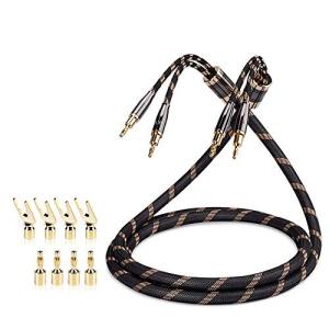 SKW超高音質Hi-Fi バナナプラグ/Yラグ端子/Yラグプラグ/スピーカーケーブル/アンプ/サブウーファー/ホームシアター グレなど対応 [純銅のプ