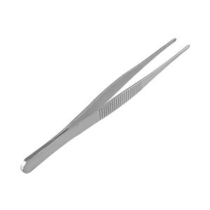 Utoolmart ピンセット 先平 丸頭 ステンレスピンセット ステンレス製 ピンセット 1個入り 全長160mm 表面処理研磨 セット精密 極細