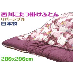 西川（nishikawa） こたつ布団 正方形 200×200cm ウィリアムモリス