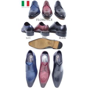 ★イタリア製 本革ビジネスシューズ 外羽メダリ...の詳細画像1