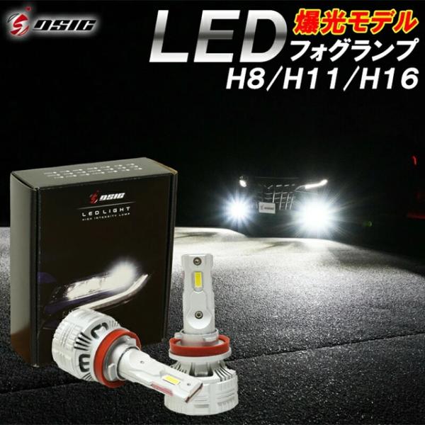 【予約注文受付中】 LEDフォグランプ ホワイト H8 H11 H16 LED バルブ 24000L...