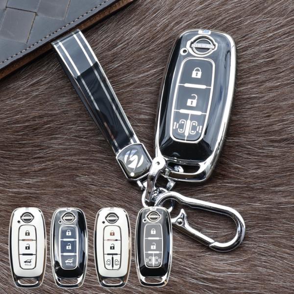 日産 セレナ C28 エクストレイル T33 キーケース アリア サクラ 3ボタン 4ボタン 両側ス...