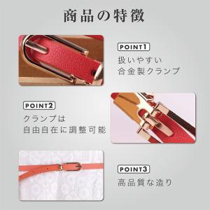 レディースベルト 細め 革 かわいい 調整可能...の詳細画像3