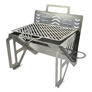 Rikopin 焚き火台 折りたたみ バーベキューグリル アウトドア 1.76kg 超軽量 焚き火台 BBQコンロ 多目的燃