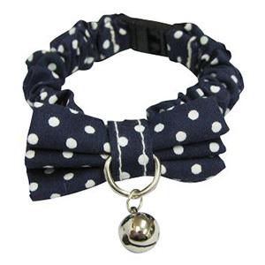 ブルーミー はずれるネコ首輪 シュシュ 水玉 青 N Relish 通販 Yahoo ショッピング