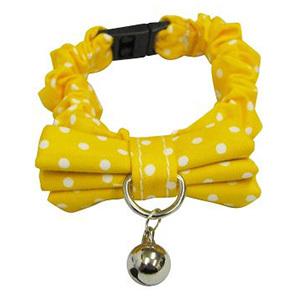 ブルーミー はずれるネコ首輪 シュシュ 水玉 黄 N Relish 通販 Yahoo ショッピング