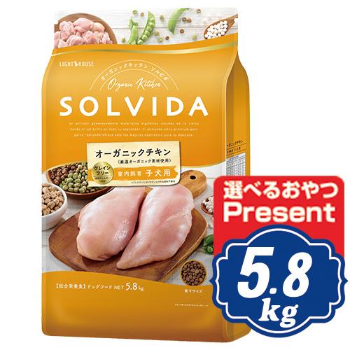 ソルビダ グレインフリー チキン 室内飼育子犬用 5.8kg ドッグフード インドアパピー SOLV...