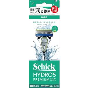 Schick(シック) ハイドロ5プレミアム 敏感肌 ホルダー(刃付き+替刃1コ) 髭剃り カミソリ シルバー