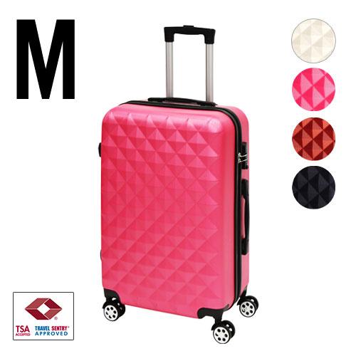 スーツケース  かわいい Mサイズ キャリーバッグ ケース 容量56L 可愛い  TSAロック プリ...