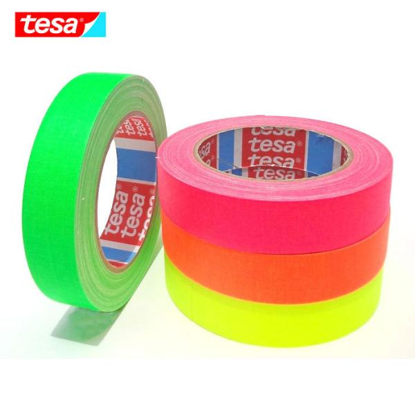 tesa テープ テサ 蛍光ガッファーテープ 25mmx25m 1本 単品 選べる4色 ガッファテー...