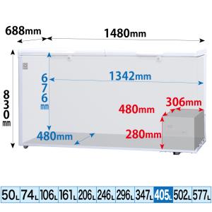 冷凍ストッカー RCY-405DW レマコム ...の詳細画像1