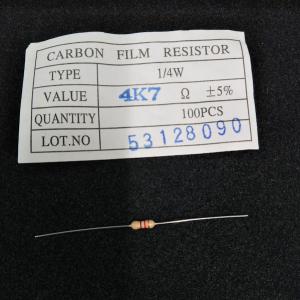 カーボン皮膜抵抗器　4.7ｋΩ・1/4ｗ。5％　中古部品・単品売り