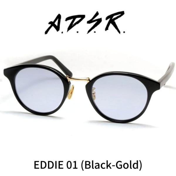 A.D.S.R adsr サングラス EDDIE エディ 01 ブラック ゴールド ブルーレンズ A...
