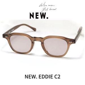 NEW ニュー (ニューマン・NEWMAN) メガネ サングラス EDDIE エディ C2 Khaki Brown カーキブラウン ブラウン｜reminence