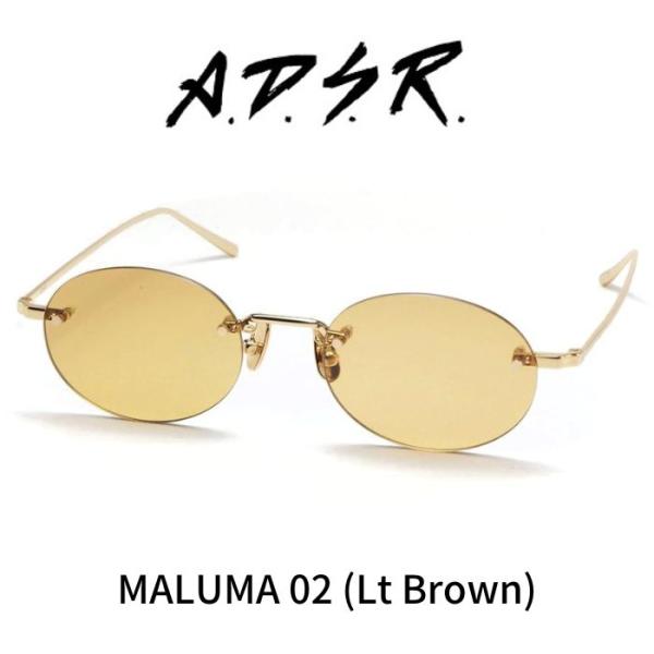 A.D.S.R. adsr サングラス MALUMA マルーマ 02 Lt Brown ゴールド ブ...