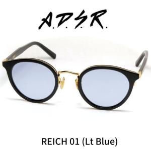 A.D.S.R. adsr サングラス REICH ライヒ 01 ブラック ライトブルー ADSR エーディーエスアール｜reminence