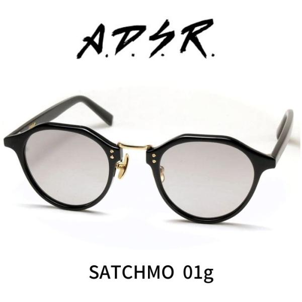 A.D.S.R. adsr サングラス SATCHMO サッチモ 01(g)  ブラック グレーレン...
