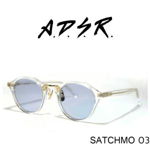 A.D.S.R. adsr サングラス SATCHMO サッチモ 03 クリアフレーム ブルーレンズ ADSR エーディーエスアール｜reminence