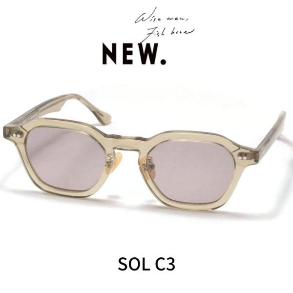 NEW. ニュー (NEWMAN ニューマン) メガネ サングラス SOL ソル C3 Beige ...