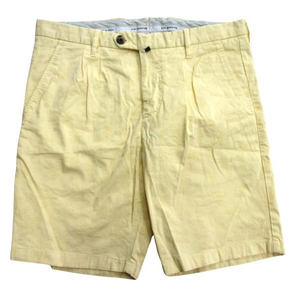 美品 J.W.BRINE ジェイダブリューブライン 花柄 ジャガード ショート パンツ ハーフ チノ...