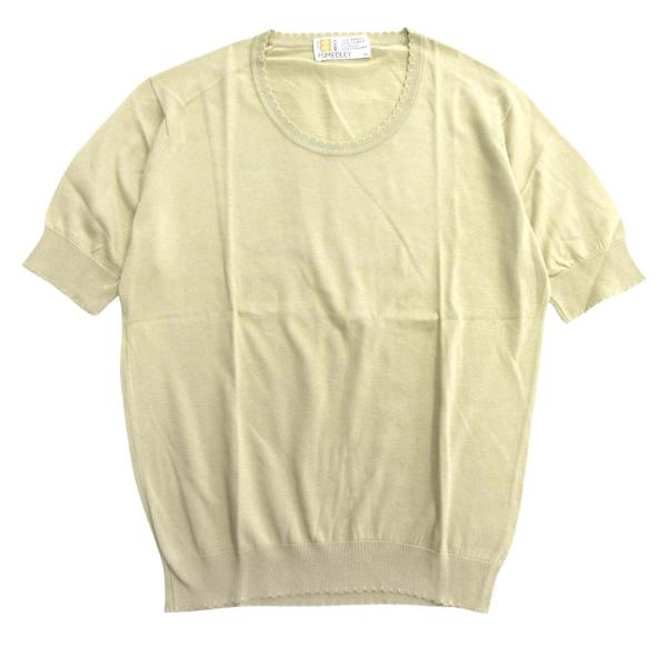 良品 90s JOHN SMEDLEY ジョン スメドレー スカラップ ニット セーター 半袖 カッ...