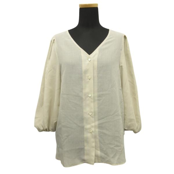 美品 GALLARDAGALANTE ガリャルダガランテ Vノーカラーブラウス シャツ カットソー ...