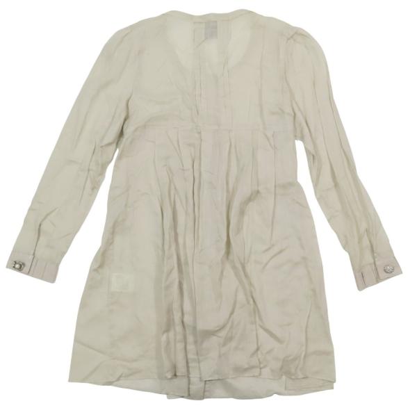REKISAMI COUTURE レキサミ 長袖 ブラウス ウエストタック フェイクパール ラインス...