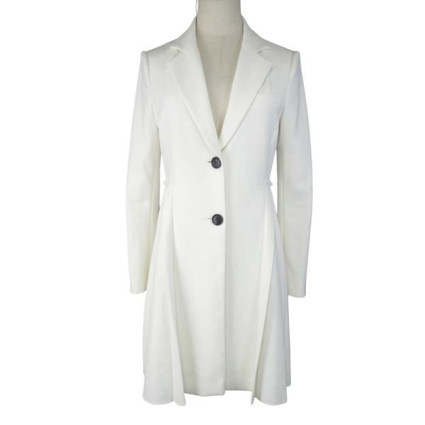 美品 16ss FOXEY NEWYORK フォクシー プリーツ ロング テーラードジャケット コー...