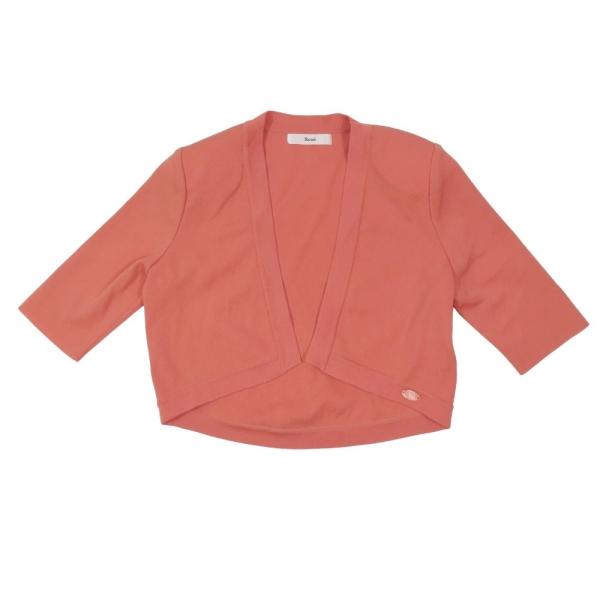 美品 Rene ルネ ボレロ ストレッチ ニット カーディガン セーター ショート丈 ロゴ トップス...