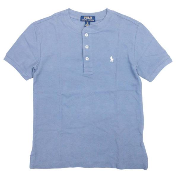 美品 POLO RALPH LAUREN ポロラルフローレン ポニーロゴ 鹿の子 ヘンリーネック T...