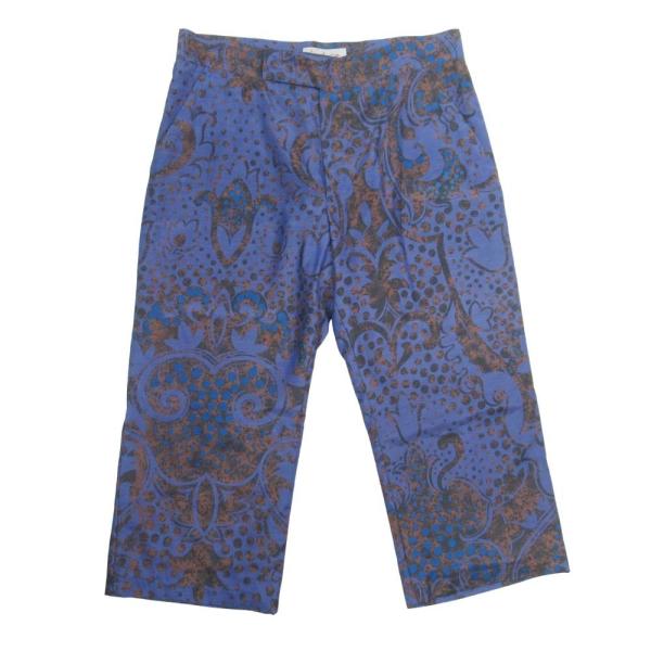 美品 Yohji Yamamoto ヨウジヤマモト 総柄 クロップドパンツ ノータック 七分丈 1 ...