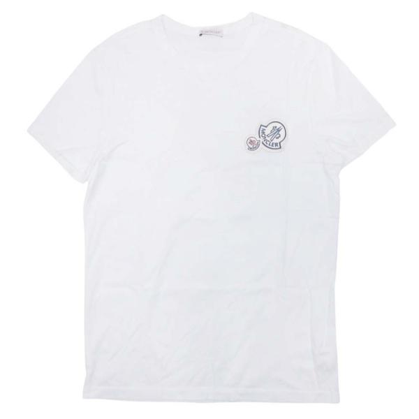 美品 18ss MONCLER モンクレール ロゴワッペン Tシャツ カットソー トップス 半袖 ク...