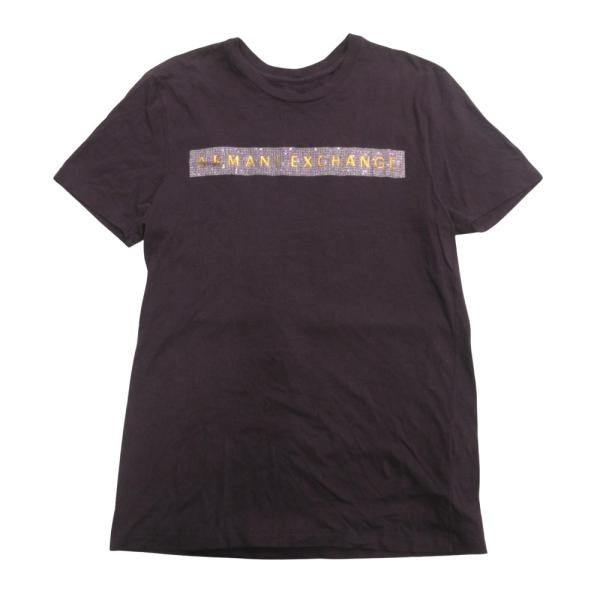 良品 A/X ARMANI EXCHANGE アルマーニエクスチェンジ ラインストーン ロゴ Tシャ...