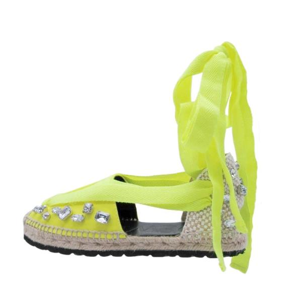 未使用 LOEWE ロエベ PAULA S IBIZA パウラズイビザ クリスタル リボン エスパド...