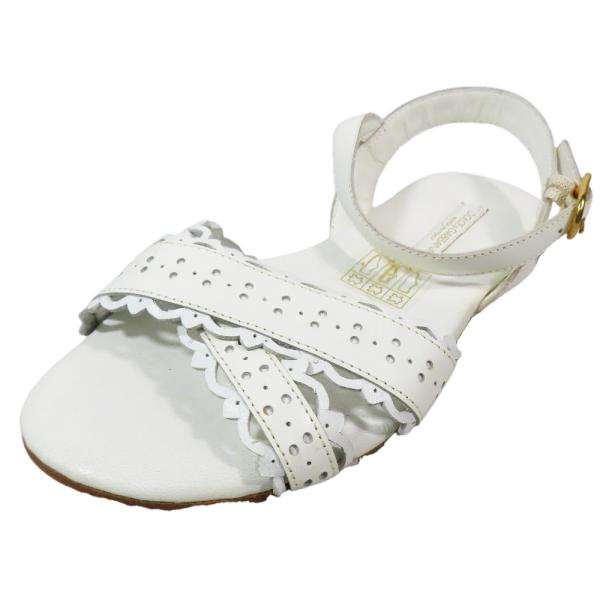 未使用 DOLCE&amp;GABBANA ドルチェアンドガッバーナ キッズ 子供靴 フラット レザー サン...