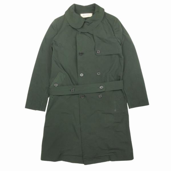 美品 15AW MARNI マルニ トレンチコート ジャケット ブルゾン アウター ベルト タフタ ...