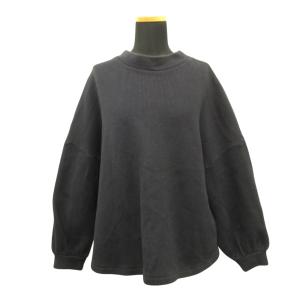 me.wear ミードット クォーター天竺 ハイネック プルオーバー カットソー Tシャツ スウェット ネイビー レディース 古着 中古