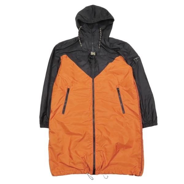 美品 21AW PRADA プラダ RE-NYLON トライアングルロゴ リナイロン バイカラー フ...