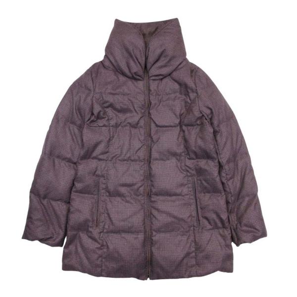 美品 MK MICHEL KLEIN ミッシェルクラン ミドル丈 チェック柄 ダウンジャケット コー...