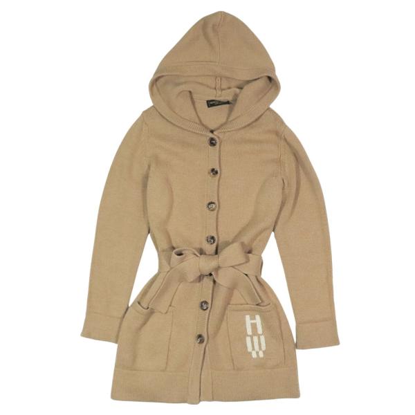 美品 HUNTING WORLD ハンティングワールド ウール ロング カーディガン ニット コート...
