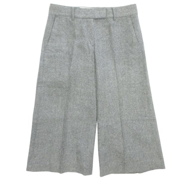 美品 Theory セオリー ワイド クロップド ツイード スラックス パンツ ボトムス センタープ...