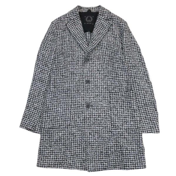 美品 T-JACKET ティージャケット SB COAT チェスターコート 千鳥格子柄 シングル ブ...