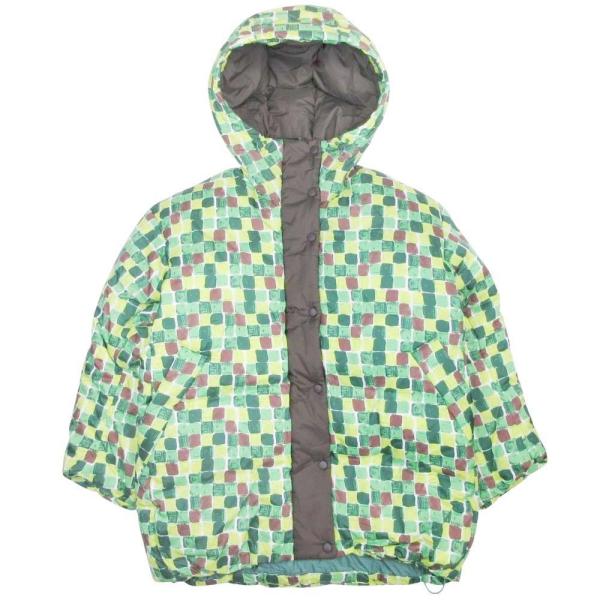 美品 22aw UNIQLO × MARNI ユニクロ × マルニ チェック柄 ダウンコート ジャケ...