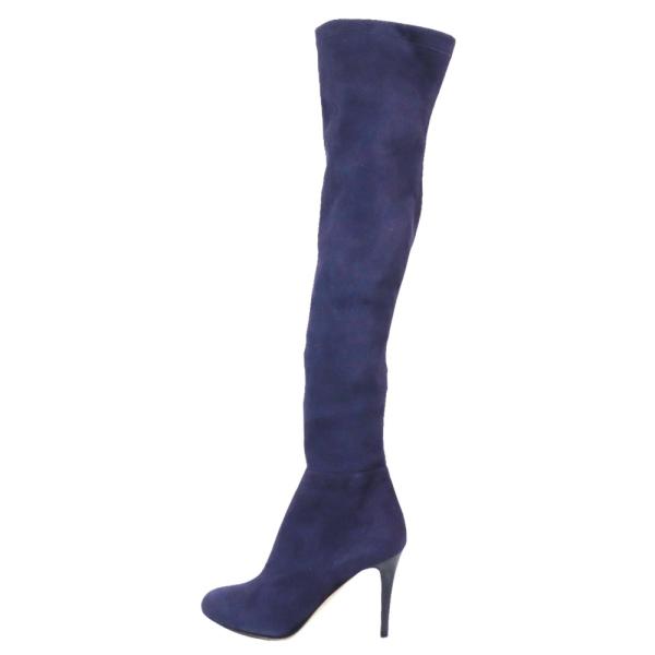 未使用 JIMMY CHOO ジミーチュウ ロング ニーハイ ブーツ ピンヒール ポインテッドトゥ ...
