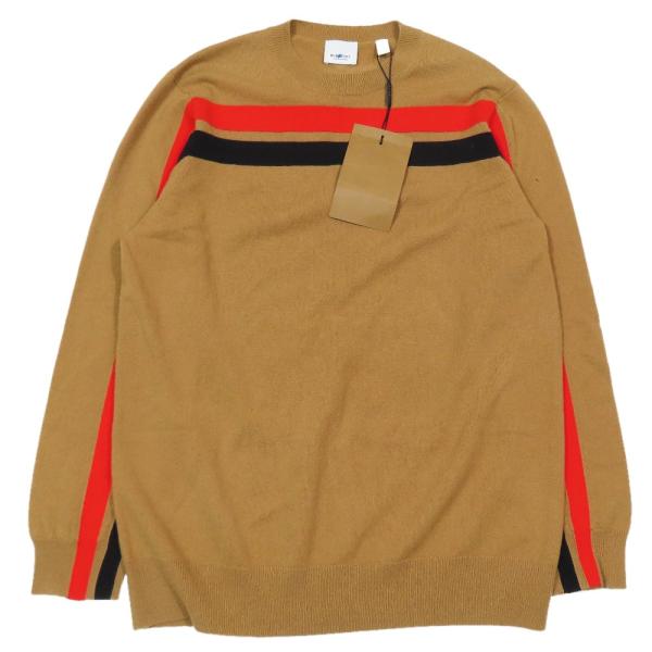 未使用 BURBERRY バーバリー カシミヤ ニット セーター 長袖 クルーネック ライン ハイゲ...
