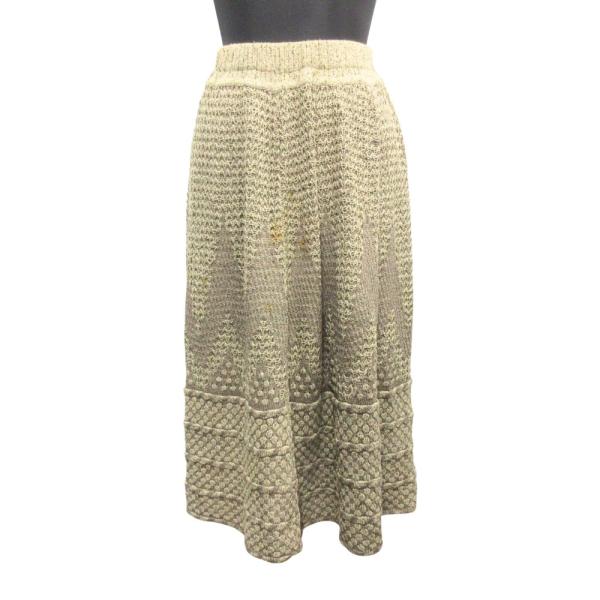 良品 70's ISSEY MIYAKE イッセイミヤケ シルク混 ニット ロング イージー スカー...
