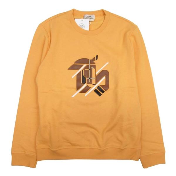 未使用 23ss HERMES エルメス シュヴォー・アン・シンメトリー スウェットシャツ 裏起毛 ...